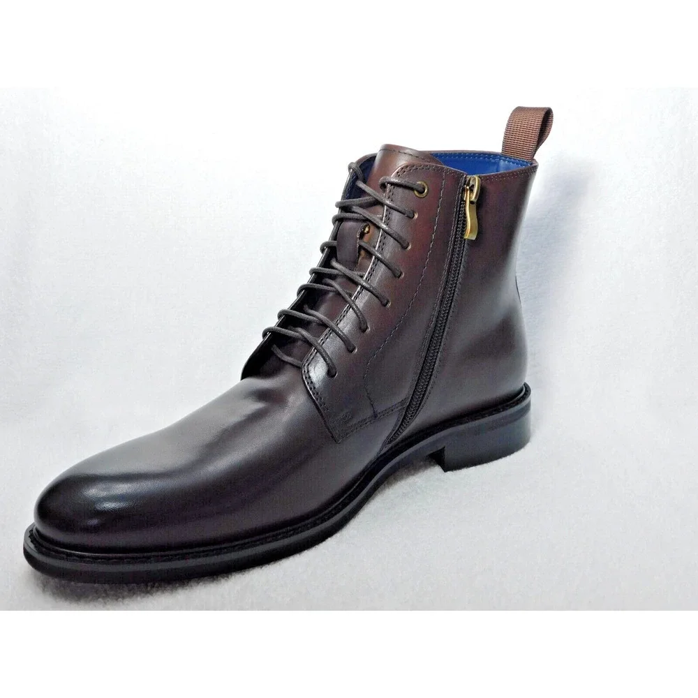 M25 Steve Madden Brown Yenith Men's Lace Up Leather Boot 11.5 M